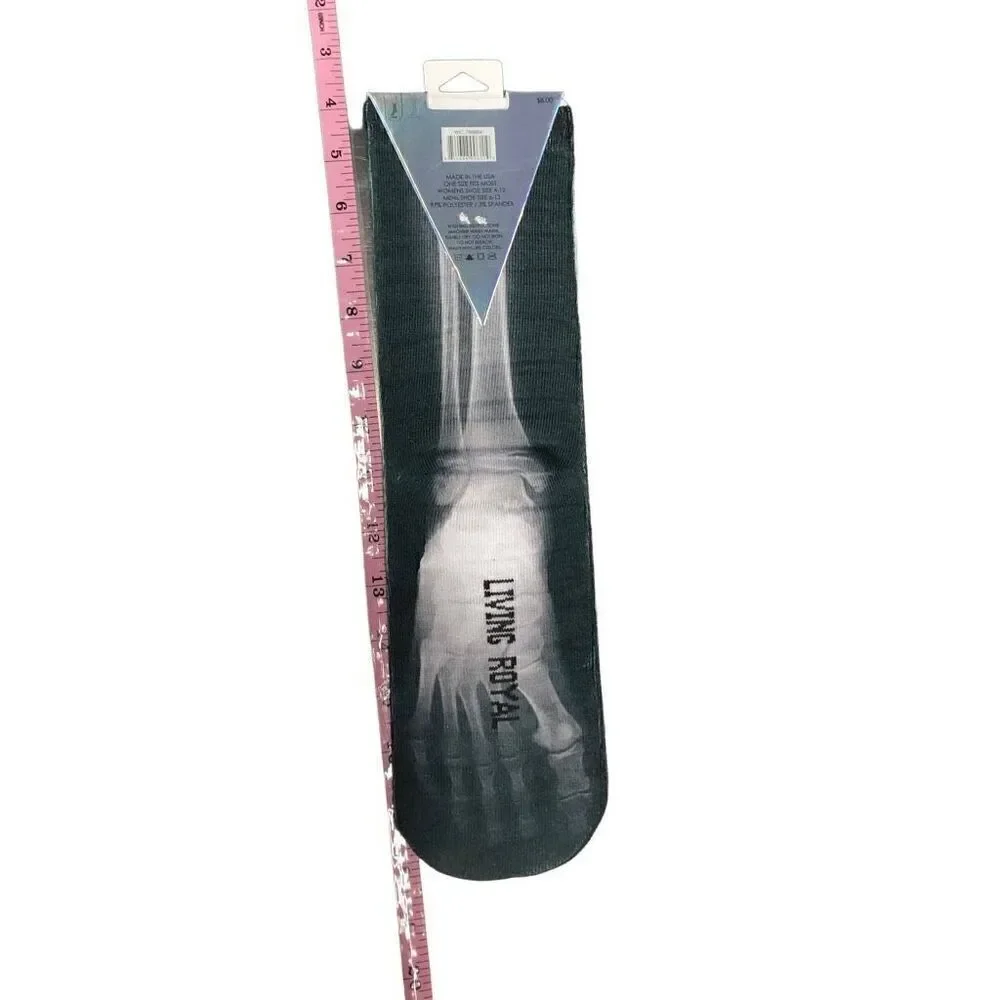 X-ray Bone Socks. Fun for Halloween or if you work in imaging!  One size fits mo